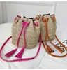 Shoulder Bags Women Handbags Famous Brands Fashion Solid Color High Capacity Weave Tassels Bucket Bolso Mujer