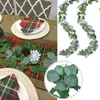 Decorative Flowers Vintage Rustic Style Eucalyptus Leaf Vines Realistic And Durable Perfect For Archways DIY Event Centerpieces