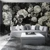 Tapety Milofi Niestandardowa duża tapeta Mural 3D Minimalistyczny styl ręcznie malowany retro kwiaty amerykańskie tło kwiatowe