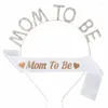 Décoration de fête maman pour être couronne lettre satin celle de bandoulière maman cadeau faveurs conceptions baby shower artisanat