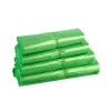 Sacs 100pcs 4 tailles Verte Verte Sac en plastique Disposable Sac-cadeau Supermarché Grocherie Sacs en plastique avec poignée Emballage alimentaire