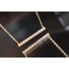 Desginer Chopard Jewelry Choprad Armband Xiao Family Necklace New Generation 2 Cube Diamond Set V Gold Plated 18K Rose Gold Platinum Geometric Square Block Collar C
