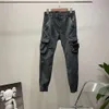 Markendesigner-Hosen, Steine, Metall, Nylontasche, besticktes Abzeichen, Freizeithose, dünne reflektierende Inselhose, Größe 28–38, Steine-Hose