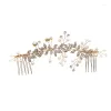 Hårklipp Barrettes kvinnor kinesisk lång kristallkam inlaid blommor hårnål huvudbonader tillbehör tillbehör släpp leverans smycken hår oT2vk