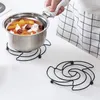 Table Mats -2PCS Iron Placemat Pan Pot Mat Holder Stand Round Placemats Cookware Drink Coasters Kitchen Gadgets