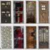 ステッカーブックケースドアステッカー壁紙ビニールエスケープドア木製ドアのための安全な装飾ステッカー防水皮とスティックアート