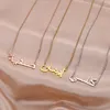 Qitian Arabische Namenshalskette, personalisierte Namenshalsketten, Edelstahl, individuelle Anhänger, Damen-Choker, Bijoux 240328