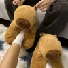 Slippers Capybara Plush Cartoon Cute Lovely Soft Stuffed Animals Plushy Shoes Cozy Capibara Clap Ring Winter Indoor Warm Summer Hot With Box