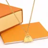 Never Fading lock bag necklace 18K Gold Plated Luxury Designer Necklaces Stainless Steel Pendant Necklace for women mens Chain Jewelry Party Jewelry