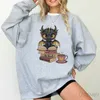 Dames Hoodies Sweatshirts Vierde Vleugel Draak Gedrukt Sweatshirt Dames Fantasy Book Lover Sweat Hoodie Grappige Pullover met lange mouwen Leesgrage 24328