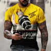 Camiseta 3d para homens, camiseta vintage de óleo, moda de rua, estampa castrol, manga curta, solta, grande, motocicleta, tops, camisetas