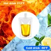 Take Out Containers 50 Pcs Clear Beverage Pouches With Nozzle Cap Leek-Proof Flasks