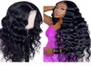 Melodie 180 Density Body Wave Lace Frontal Human Hair Wigs Peruvian Virgin Hair Lace Front Water wave Hd Full Wigs8511999