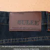 Brand Sulee European American Style Stretch Men Jeans Luxury Men's Denim Tablers Slim Straight Deep Blue Gentleman Mens Stretch 48Zi #