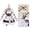 Elysia Cosplay Jeu Hkai Impact 3ème Elysia Cosplay Costume Perruque Maid Dr Ensemble complet Tenues pour femmes Halen Vêtements de fête X8rw #