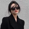 CELIES Français lunettes de soleil à monture ovale noire pour femmes haut de gamme et élégantes lunettes de soleil fille épicée œil de chat logo arc de triomphe