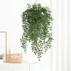 Decorative Flowers 1 Pcs Simulated Plant Green Leaf Wall Hanging Vine Reusable Family Decoration Fake Chlorophytum