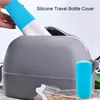 Storage Bottles Silicone Container Protector Travel Essentials Leak-proof Bottle Covers Elastic Sleeves For Women Men 5pcs Luggage