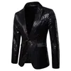 Brillante oro brillante brillante decorado chaqueta chaqueta para hombres Night Club Graduati hombres traje Blazer Homme traje etapa desgaste para cantante N2qM #