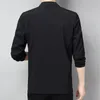 men Cott & Linen Casual Blazer 2024 Spring Summer No Lining Notched Lapel Mens Suit Jacket Lightweight Thin Coat Gray / Black s6QG#