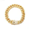 Cuban Link Chains Mens Hip Hop Gold Tennis Bracelet for Men Sier Plated Charm Chain Miami Bracelets Iced Out Diamond Jewlery