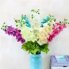 Delphinium 6 cores flores jacinto artificial de seda para festa em casa decorações de vaso de casamento flor de plástico falso