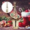 Candle Holders Vintage Tray Christmas Tree Holder Desktop Ornament Xmas Shape Candlestick Creative Metal Tea Dinner Party