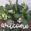Leaf Door Eucalyptus Wreath Welcome Decor Artificial Garland Fake Plants Wedding Party Backdrops Hanging Ornament
