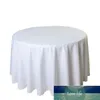10pcs poliester el bankiet obrus biały okrągły stół tkanin ślubne okładka nakładka tapetes nappe tafelkle mariage1260p