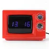 Table Clocks TV Electronic Clock Living Room Classic Retro Desk LED Display