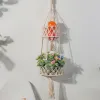 Manden 3-laags macrame hangende mand Boho Home Decor bloem plantenhouder hangende fruitmand voor keuken binnen buiten decoratief