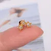Studörhängen 1 st mode elegant kristallfjärilar för kvinnor genomträngande brosk söt uttalande koreanska smycken gåvor
