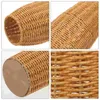 Vaser Hydroponic Vase Office Decor Woven Flower Holder Rattan Plastic Decorative Containers Enkel imitation