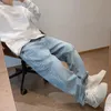 Koreanische Hip Hop Ripped Baggy Jeans Männer Kleidung Japanische Streetwear Gerade Bein Denim Cargo Hosen Harajuku Casual Hosen Männliche N4u2 #