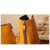 Boots Ethnic inspired ankle boots women's luxury handmade genuine leather shoes waterproof womens old west boots with fur plush shoes