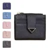 Triangle Luxury wallet mirror quality Designer Purse long card holder mens Leather zippy passport wallets with box womens keychain Coin Purses key pouch cardholder
