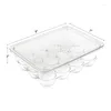 Lagringsflaskor SV-2 Pack Kylskåp BIN EGG HOLDER Stapelbar behållare med lock för kylskåp Deviled Tray (12 ägg/vardera)