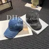 Denim baseball cap designer trasig hatt för män lyxbrev broderi cap sommar andas hatt gata hip hop hatt utomhus solhatt