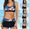 Damenbadebekleidung 2024 Weiblicher Sommer Gestreifter Druck Bikini Sets Badeanzug Frauen Sexy Badeanzug Zweiteiliges Set Lose Strand Tankini