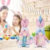 Party Dekoration Ostern Zwerg Frühling Gnome Plüsch Puppe entzückend mit Karottenbogen geflochtenes Haar Weich gefüllt für Kinder