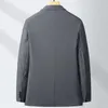 Lansboter Gray Men Suit Spring and Autumn Seersucker Suit cien oddychający n iring elastyczna męska kurtka marynarz f1ui#