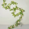 Decorative Flowers Artificial Sunflower Garland Daisy Rattan Vine Wall Hanging Fake Flower Wedding Party El Garden Home Decoration