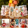 Gläser, 6 Stück, Kunststoff, Weihnachtsbaum, süße, versiegelte Gläser, Weihnachten, Süßigkeiten, Kekse, Snacks, Organizer, Milch, Teeflaschen, für Urlaub, Gastgeschenke, DIY-Geschenke