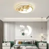 Luzes de teto 110V220V Quarto Ultra-fino Golden Master LED Personalidade Star Moon Children's Room Light