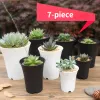 Planters 7piece Black and White Plastic Highwaisted Pots Frosted and Thickened Extra Large Flower Pots Succulent Pot Office Decor