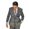 Fable Men's Suit 2 -stycken Elegant kostym för manlig bröllopsbrudskal så dubbelbröst jacka byxor d1xe#