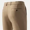 men's Casual Trousers Elastic Busin Suit Pants Khaki Straight Sports Korean Office Summer Spring Elegant Dr Pants g2Nl#