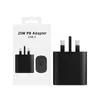 25W Type-C-laddare för Samsung Galaxy S20 S21 S22 S23 S24 Obs 10 EU US UK USB C Fast Charging Power Adapter EP-TA800 OEM Kvalitet