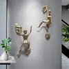 Sculptures 3D Industrial Style Rock Climbing Sculpture Statue Resin Living Room Home Decoration Wall Hanging Figure Sports Male Female