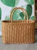 Kosze Ins Wind Picnic Basket Outdoor Spring Rattan Storage Garden Kosz owocowy koszyk z uchwytem Dekoracja domu